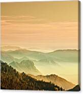 Mist On The Sierra Nevada Mountains Canvas Print