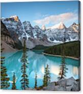 Moraine Lake Sunset, Banff, Canada #1 Canvas Print