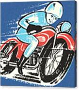 Motorcycle Racer Canvas Print