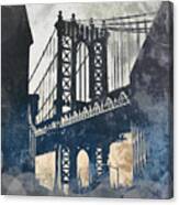 Ny Bridge At Dusk Ii #1 Canvas Print