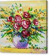 Oil Painting Flowers #1 Canvas Print