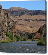 People Fly Fishing, Lower Deschutes #1 Canvas Print