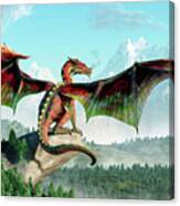 Perched Dragon #1 Canvas Print