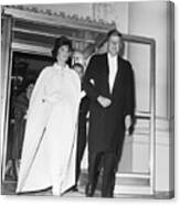 President And Jackie Kennedy Leaving #1 Canvas Print