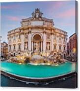Rome, Italy At Trevi Fountain #1 Canvas Print