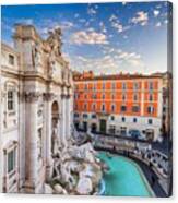 Rome, Italy Overlooking Trevi Fountain #1 Canvas Print