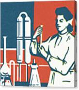 Scientist In A Laboratory #1 Canvas Print