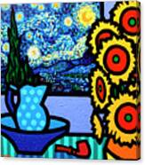 Still Life With Starry Night #1 Canvas Print
