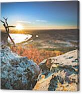 Sunrise  Over The Arkansas River #1 Canvas Print