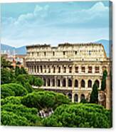 The Colosseum In Rome #1 Canvas Print