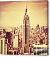 The Empire State Building In Nyc At #1 Canvas Print