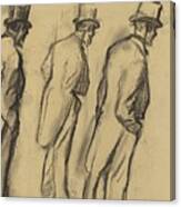 Three Studies Of Ludovic Halvy Standing Canvas Print