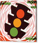 Trippy Traffic Light #1 Canvas Print