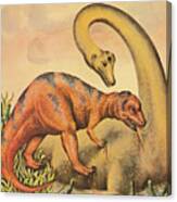 Two Dinosaurs #1 Canvas Print