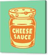 View Of Cheese Sauce Jar #1 Canvas Print