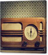 Vintage Radio Still Life Canvas Print