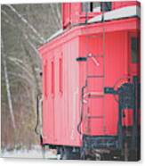 Vintage Red Caboose Potters Place Andover Nh #1 Canvas Print