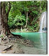 Waterfall In Tropical Rainforest #1 Canvas Print