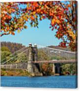 Wheeling Suspension Bridge Over The Ohio River #1 Canvas Print