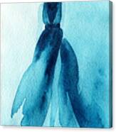 Woman With Elegant Dress Abstract Canvas Print
