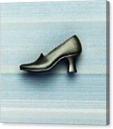 Woman's Black High Heel Shoe #1 Canvas Print