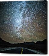 Night Time And Dark Sky Over Death Valley National Park #10 Canvas Print