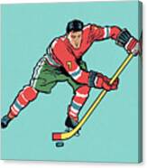 Hockey Player #12 Canvas Print