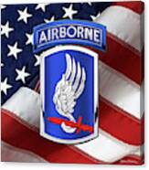 173rd Airborne Brigade Combat Team - 173rd  A B C T  Insignia Over Flag Canvas Print