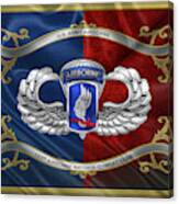 173rd Airborne Brigade Combat Team - 173rd  A B C T  Insignia With Parachutist Badge Over Flag Canvas Print
