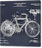 1908 Motor Wheel Motorcycle Patent Print Blackboard Canvas Print