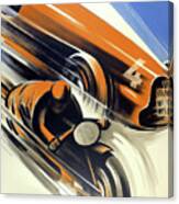 1930s Alfa Romeo Race Car And A Motorcycle Canvas Print