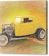 1932 Ford Coupe Yellow Canvas Print