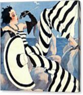 1933 French Art Deco Fashion Art Canvas Print