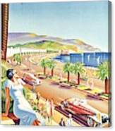 1954 French Riviera Travel Poster Poster for Sale by retrographics