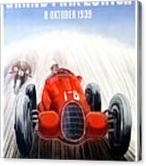 1939 Grand Prix Of Zurich Featuring Alfa Romeo 8c2900b Canvas Print