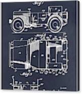 1941 Jeep Military Vehicle Blackboard Patent Print Canvas Print