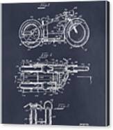 1950 Ritzel Motorcycle Patent Print Blackboard Canvas Print