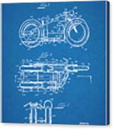 1950 Ritzel Motorcycle Patent Print Blueprint Canvas Print