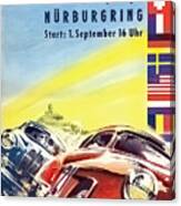 1950s Nurburgring Racing Poster Canvas Print