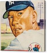 1953 Topps Mickey Mantle Canvas Print