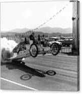 1960s Dragster Leaving The Line At California Drag Strip Canvas Print