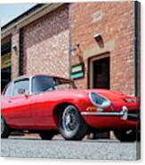 1967 Red E Type Jaguar Canvas Print