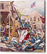 19th-century Illustration Of The Battle Canvas Print