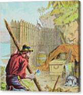 Book Illustration Of Robinson Crusoe #2 Canvas Print
