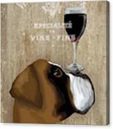 Dog Au Vin Boxer #2 Canvas Print