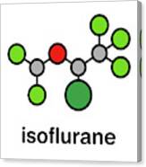 Isoflurane Anesthetic Drug Molecule #2 Canvas Print