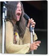 Janis Joplin Singing On Microphone At Monterey International Pop Festival #2 Canvas Print