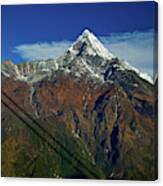 Machapuchare Mountain Fishtail In Himalayas Range Nepal #2 Canvas Print