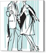 Man And Woman Dancing #2 Canvas Print