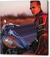 Mickey Rourke In Harley Davidson And The Marlboro Man -1991-. #2 Canvas Print